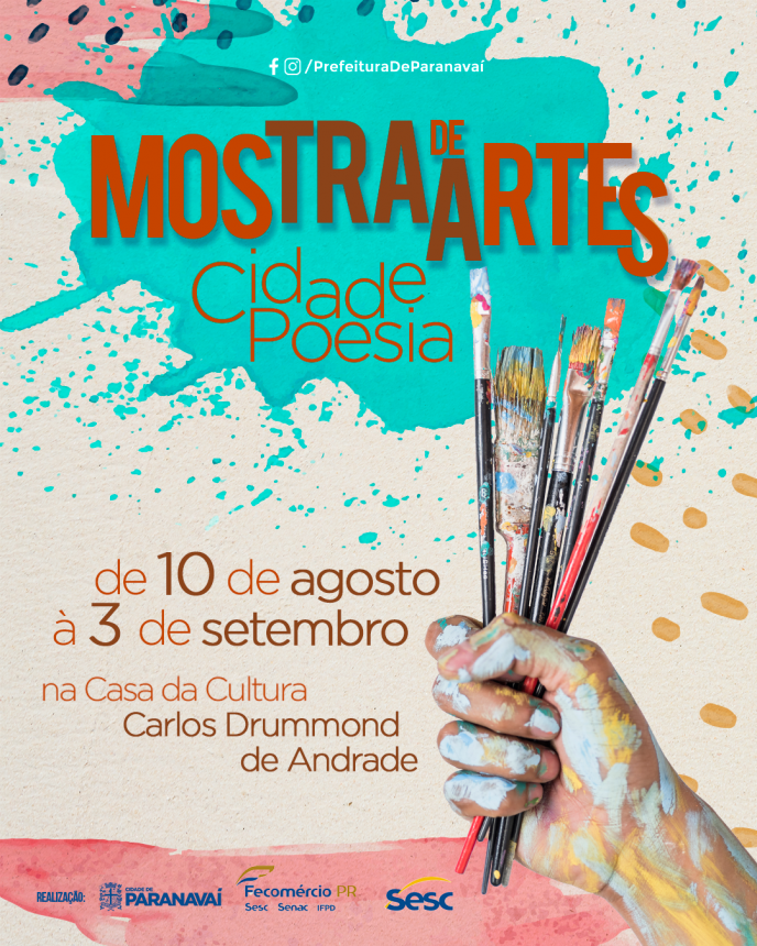 Mostra de Artes Cidade Poesia tem programação na Casa da Cultura de 10 de agosto a 3 de setembro