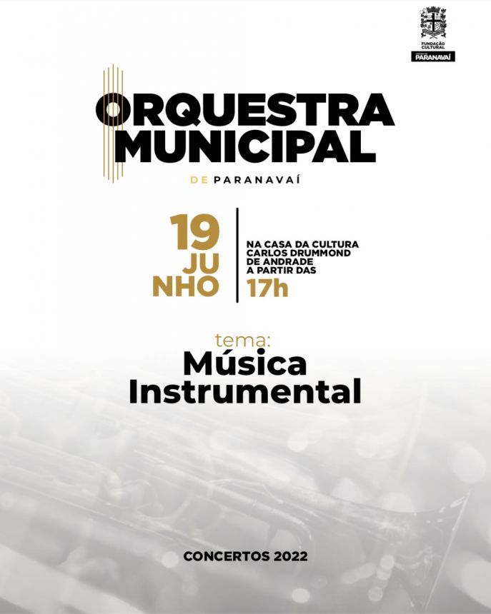 Domingo tem concerto gratuito da Orquestra Municipal com grandes sucessos da música instrumental